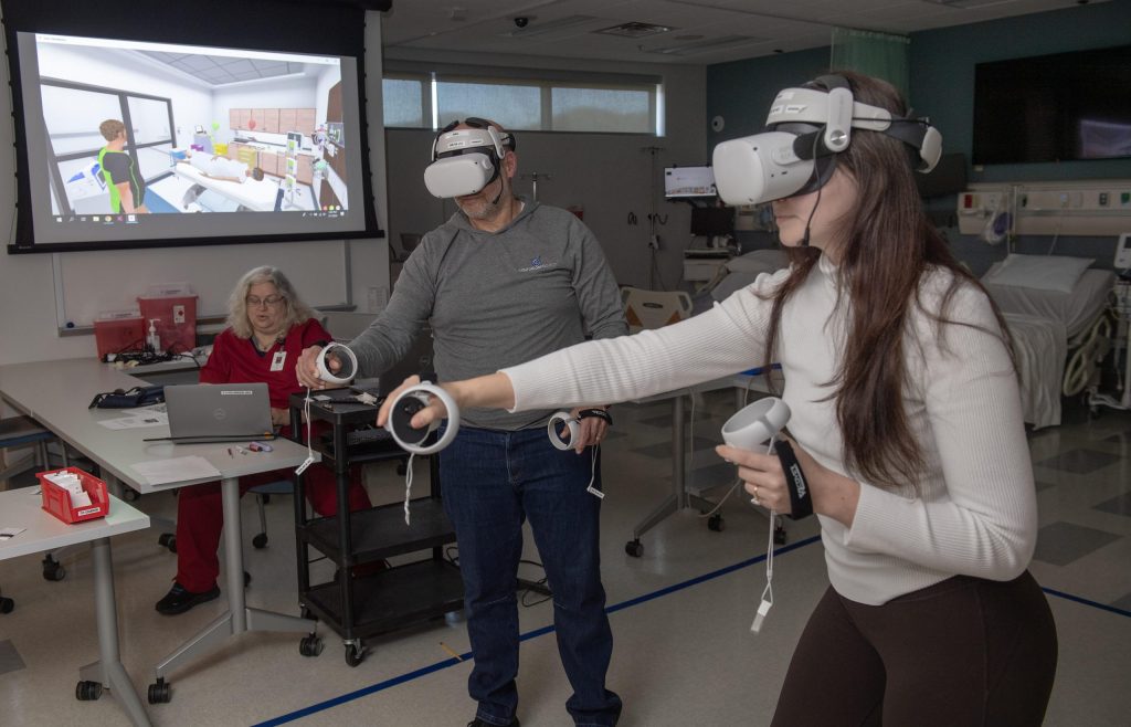 Utilizzo della VR in un’aula o in un laboratorio di Scienze della Salute con un gran numero di studenti